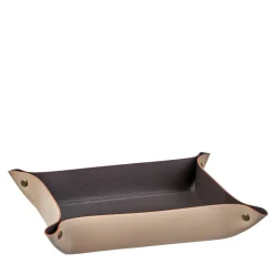 Vide poche in pelle cappuccino e cioccolato #3