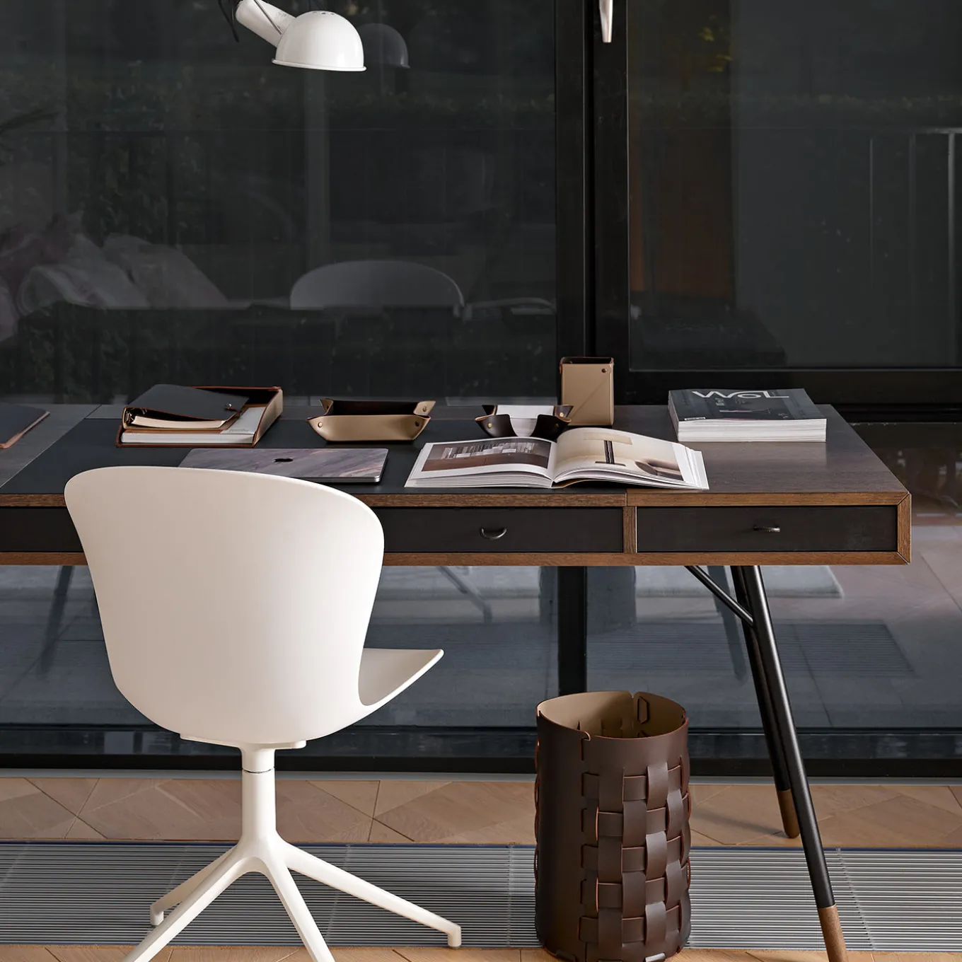 Vide poche in pelle cappuccino e cioccolato #3