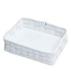 Videopoche rettangolare annodata in ecopelle bianca Ventotene