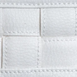 Videopoche rettangolare annodata in ecopelle bianca Ventotene