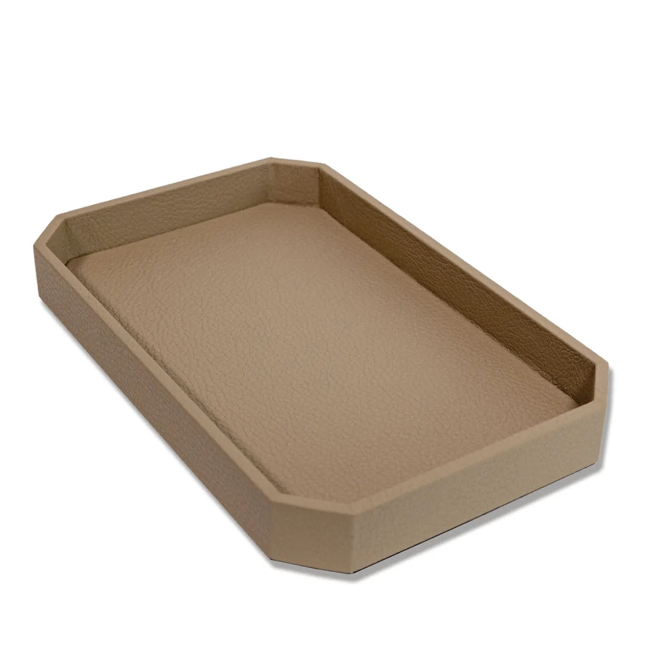 Vide-poche Del Monte grande in pelle Beige Tamarone