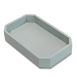 Vide-poche Del Monte piccola in pelle Azzurro Stintino