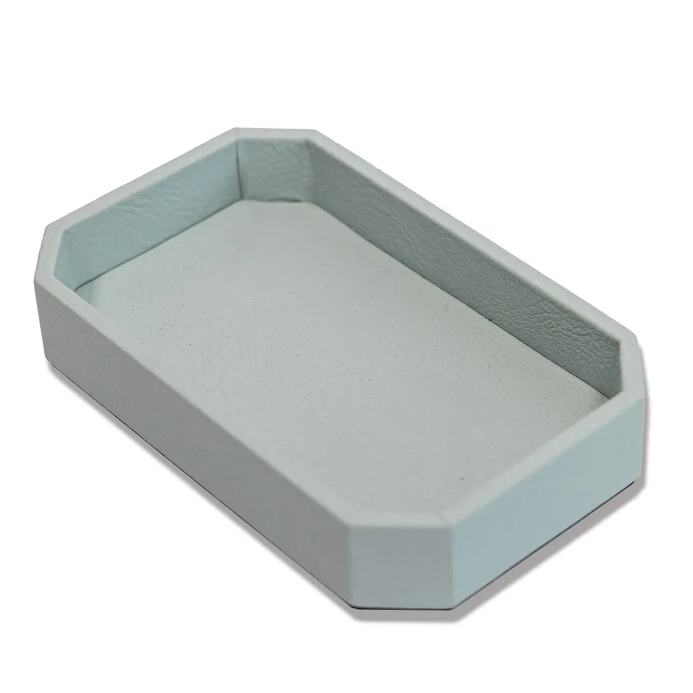 Vide-poche Del Monte piccola in pelle Azzurro Stintino