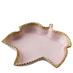 Videpoche rosa e oro con foglie di vite