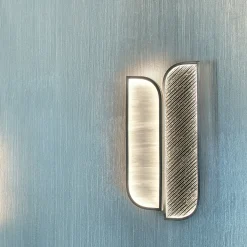 Visconti Retro Applique da parete in ottone e argento