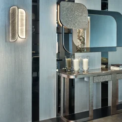 Visconti Retro Applique da parete in ottone e argento