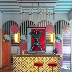 Visconti Retro Applique da parete in ottone e argento