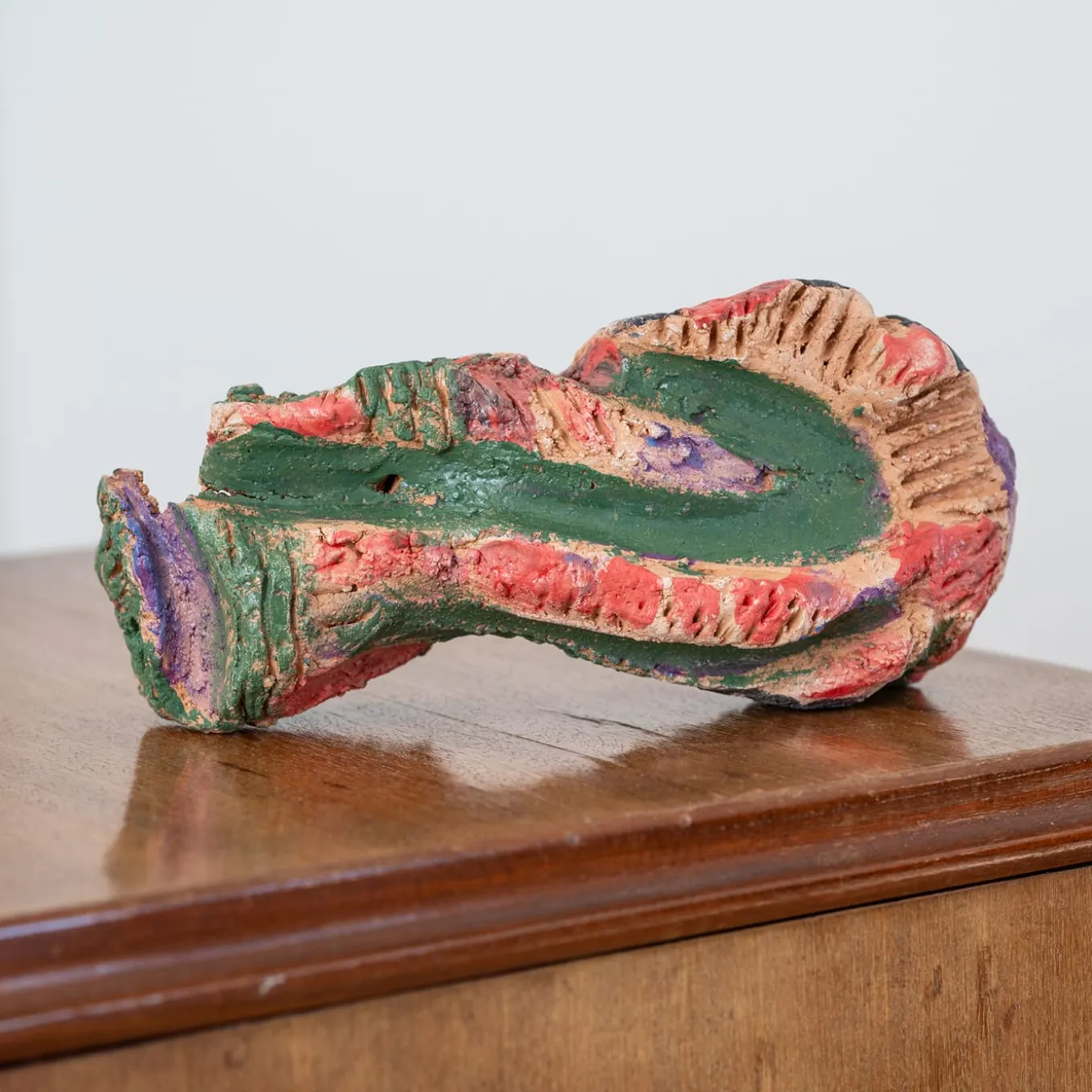 Vortice Scultura Decorativa in Ceramica Dipinta