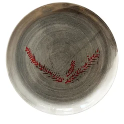 Xmas Gio Piatto da pranzo rotondo nero e rosso #6