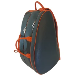 Zaino in pelle arancione e blu per Padel e Pickleball